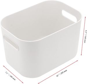 Good Quality PP Rectangle Clothing Organizer Toy Storage Box Handle <b>Lids</b> Eco-Friendly Customized Color 6-10L Capacity Save Space - Product Image 3