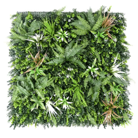 Décoration murale de plantes vertes artificielles en soie plastique, haies de buis artificielles tropicales d'intérieur pour mariage à domicile