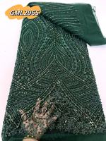 Tissu en dentelle perlée personnalisée avec paillettes pour mariage nigérian Robes en dentelle orange Asoebi Qualité luxe Inmyshop Company