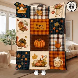 Halloween <b>Pumpkin</b> Ghost Witch Flannel <b>Blanket</b> Throw <b>Blanket</b> Nap <b>Blanket</b> Spooky Halloween Decor Machine Washable Fade Resistant Y - Product Image 4