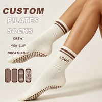Chaussettes de Pilates personnalisées de qualité supérieure, douces, respirantes, antidérapantes, avec logo personnalisé pour studio de yoga, entraînement de fitness, entraînement féminin