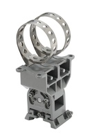Precision Machined Anodized Aluminum Stainless Steel Mechanism Part with Central Bore Radial Ribs Optical Instrument Adjustment