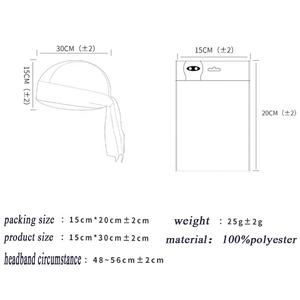 مخصص في الهواء الطلق ركوب الدراجات ركوب القراصنة القبعات الجملة الدراجة القراصنة خوذة الحجاب القبعات Durag - Product Image 3