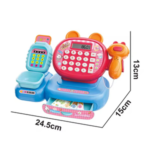 Juego <span class=keywords><strong>de</strong></span> imaginación Compras Supermercado Cajero Registro Juguetes Escritorio Tienda <span class=keywords><strong>de</strong></span> juguetes para niños con juguetes <span class=keywords><strong>de</strong></span> postre <span class=keywords><strong>de</strong></span> plástico - Product Image 3