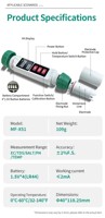 Nouveau design, moniteur de qualité de l'eau portable 5 en 1 PH/EC/TDS/SALT/TEMP, sonde remplaçable pour piscine