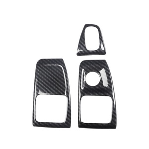 Accessoires pour véhicules à conduite à droite avec panneau de navigation décoratif noir à motif en fibre de carbone pour autocollant Benz SMARTfor two - Product Image 5