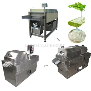 Excellent Quality Aloe Brush Washer Peeler Cutter / Aloe Vera Production Machines / Aloe Vera Gel Extraction Machine