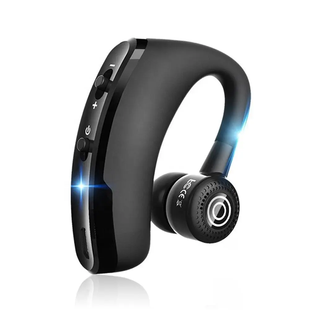 V9 Headphones Single Ear Business Bluetooth Headset Ear-Mounted Wireless CSR Stereo with Voice Control Bluetooth Earphones