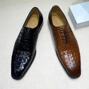 2026 New Design Full Grain Cowhide Leopard Pattern Embossed Slip-On Oxford <b>Shoes</b> <b>for</b> <b>Men</b> Autumn <b>Party</b> Breathable Rubber Midsole - Product Image 2