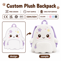 Sac à dos en peluche de coton personnalisé, fabricant OEM ODM, design animal personnalisé, rembourrage en coton PP, unisexe, usine