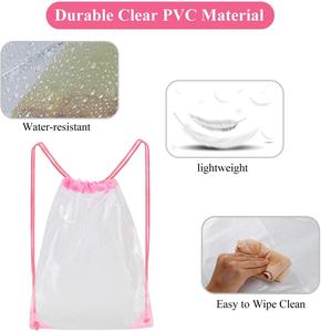 High Quality Custom Logo Promotion Waterproof <strong>Clear</strong> <strong>Pvc</strong> Sports Draw <strong>String</strong> Backpack Drawstring <strong>Bag</strong> Backpacks - Product Image 3