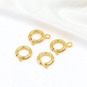 สร้อยข้อมือ สร้อยคอ เครื่องประดับ DIY ชุบทอง 14k พร้อมตัวล็อคแบบสปริง ตัวเชื่อมต่ออเนกประสงค์ B107 - Product Image 3