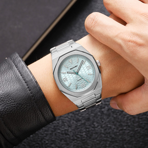 สินค้าขายดีมาใหม่ นาฬิกาแฟชั่นพรีเมียม ตัวเรือนโลหะผสมสังกะสี กระจกคริสตัล กลไกควอตซ์ สายสแตนเลส ตัวล็อคสายแบบหัวเข็มขัด กันน้ำ 3BAR - Product Image 3