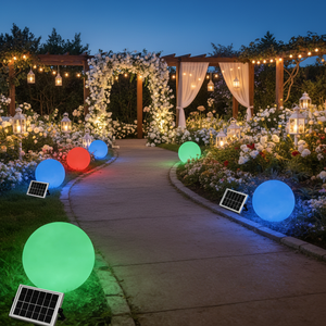 IP55 방수 및 리모컨 기능이 있는 도매용 태양광 LED RGB 조경 볼 조명 (크리스마스, 할로윈, 웨딩, 가정 정원용) - Product Image 4