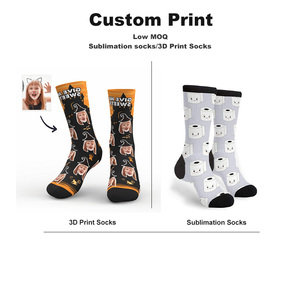 Bán Buôn Thiết Kế Biểu Tượng Tùy Chỉnh Đầy Màu Sắc Cotton Unisex In Thăng Hoa Vớ Tùy Chỉnh Người Đàn Ông Thể Thao 3D In Vớ - Product Image 6