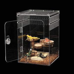 แผ่นอะคริลิกใสแบบกำหนดเอง แผ่นอะคริลิกใส - ตู้เลี้ยงสัตว์เลื้อยคลานอะคริลิกใส - สำหรับ<span class=keywords><strong>ตุ๊กแก</strong></span> จิ้งจก และสัตว์เลี้ยงขนาดเล็ก - Product Image 3