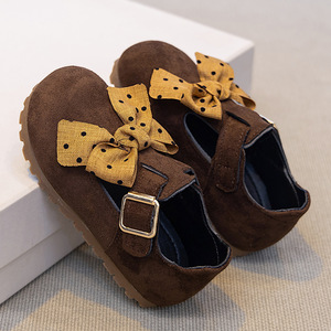 <span class=keywords><strong>Stivaletti</strong></span> Mary Jane retrò in pelle scamosciata per bambine, con fiocco, suola morbida antiscivolo, chiusura in velcro, traspiranti e leggeri, per l'autunno - Product Image 2