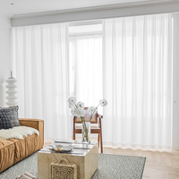 Voilages en tulle blancs Innermor ultra doux, sensation agréable au toucher, pour la décoration du salon, voile moderne en mousseline unie transparente