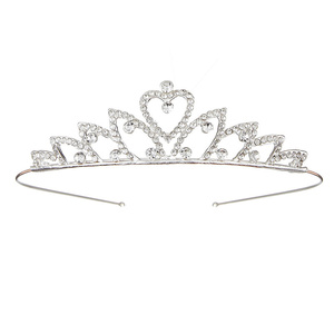 Moda di lusso corona di cristallo in metallo per festa di compleanno per matrimonio diadema oro rosa bianco lucido strass principessa corone accessori - Product Image 4