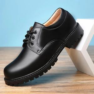 Chaussures habillées en cuir noir Oxford britanniques pour garçons du collège – Confortables, semelles souples, respirantes, idéales pour le bureau et la carrière - Product Image 2