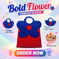 Sac fourre-tout en feutre personnalisé avec logo, poignée fleurie, idéal pour mariage, fête nuptiale, cadeau, fourre-tout en feutre – Fournisseur direct usine