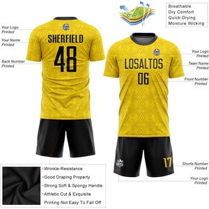 Ensemble de maillots de football personnalisés pour hommes et femmes Chemises et shorts personnalisés pour jeunes garçons avec numéro de nom d'équipe et logo Nouvelle arrivée! - Product Image 4