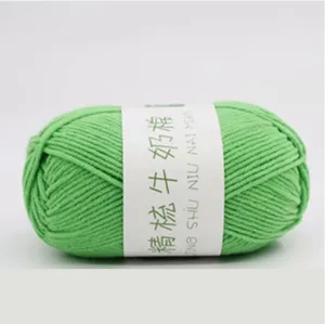 Wholesale 100% Cotton Milk Cotton Yarn Crochet Hand Knitting Yarn For Clothing Scarves