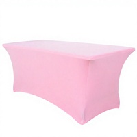 Housse de table rectangulaire en polyester élastique, fabriquée à la main et personnalisée en usine, pour cocktails, conférences et extérieur