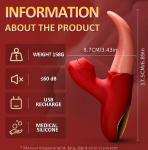 Vibrateur clitoridien et point G à 12 fréquences télécommandé avec fonction de léchage et d'aspiration Jouet sexuel pour adultes - Product Image 6