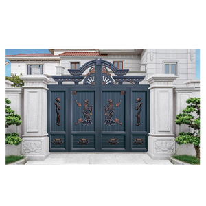 중국에서 만든 레트로 스타일 농장 사원 레이저 컷 주요 전기 슬라이딩 게이트 라이트 힌지 래치 디자인 파키스탄 - Product Image 4