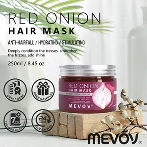 <span class=keywords><strong>Maschera</strong></span> <span class=keywords><strong>per</strong></span> <span class=keywords><strong>Capelli</strong></span> MEVOV all'Olio di Cipolla <span class=keywords><strong>Rossa</strong></span>, Trattamento Idratante Anti-Caduta con Allium Cepa e Aloe Vera, Ripara i <span class=keywords><strong>Capelli</strong></span> Danneggiati 250ml - Product Image 1