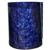 Feuille de plastique celluloïd personnalisée bleu ciel 0.17-5mm d'épaisseur coquille perle à motifs