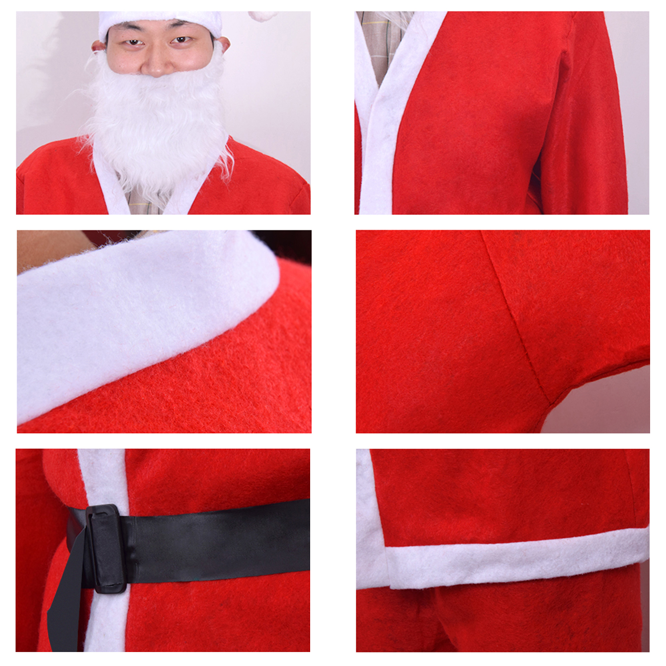 圣诞老人套装批发绿色蓝色红色毛毡圣诞老人套装父亲成人圣诞老人男士服装| Alibaba.com, image size:1340x1340