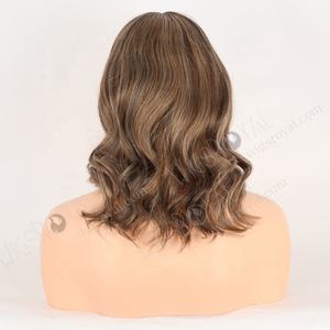 <span class=keywords><strong>Parrucche</strong></span> Medicali di Qualità Premium con Gripper in <span class=keywords><strong>Capelli</strong></span> Umani <span class=keywords><strong>Veri</strong></span> Realistiche 12 Pollici Leggermente Ondulate Attaccatura Perfetta per Donne Calve - Product Image 5