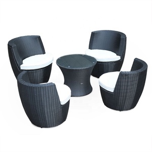 Set <span class=keywords><strong>da</strong></span> Pranzo e Lounge <span class=keywords><strong>da</strong></span> <span class=keywords><strong>Giardino</strong></span> Impilabile in 5 Pezzi con Cuscini Confortevoli, Risparmio sui Costi di Spedizione - Product Image 1