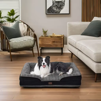 Canapé-lit de luxe extra large en mousse à mémoire de forme imperméable pour chien Lit orthopédique de luxe anti-mastication personnalisé pour animaux de compagnie Lit de chat solide Cave pour grand