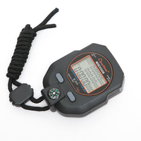 Chronomètre sportif numérique professionnel étanche 100 tours avec compte à rebours, mémoire de temps fractionné, chronométrage de 0,001 seconde, écran LCD 3 lignes
