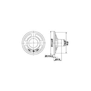 MINI ALTAVOZ HQ-Power-1W/8 Ohm-Ø 77mm - Product Image 2