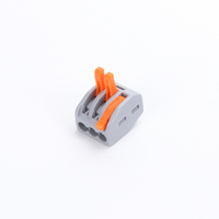 Conectores de Palanca de Color Cobre de 3P 28-12 AWG, Carcasa de PC/Nailon, Terminales de Cable Eléctrico de 32A, Conector Rápido Compacto
