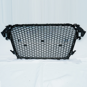 PNB RS4 Style <b>Grille</b> Audi A4L/S4 B8.5 13-16 | ABS Material | Honeycomb <b>Mesh</b> Glossy Black | High Quality | Includes Mounting - Product Image 5