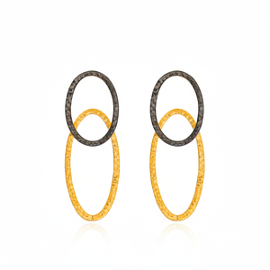 22K Gold Plated Silver Hammered Vintage Stud <b>Earrings</b> Handcrafted Wholesale 925 Sterling Silver Jewelry - Product Image 2