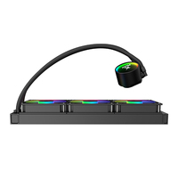 Boîtier de PC de jeu sans fil Ruix 360MM Pro ARGB Quare avec refroidisseur liquide pour processeur, radiateur d'ordinateur RGB AIO, refroidisseur d'eau