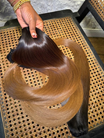Meilleures ventes : Lots de cheveux humains vietnamiens 100% bruts, couleur mèches blondes, double trame, vente en gros, fournisseurs de cheveux indiens bruts 613