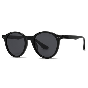 Lunettes de soleil polarisées rondes grand format vintage 2026 avec logo personnalisé, protection UV400, imprimé léopard, pour hommes et femmes - Product Image 3