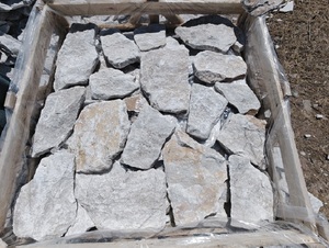 Revestimiento de Pared de <span class=keywords><strong>Piedra</strong></span> Natural, Cuarcita Blanca, <span class=keywords><strong>Piedra</strong></span> Irregular Aleatoria, <span class=keywords><strong>Piedra</strong></span> de Campo para Exteriores e Interiores - Product Image 2