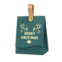Boîtes cadeaux en papier de Noël avec estampage doré et poignée pour emballer des bonbons, des chocolats et des cadeaux de Noël