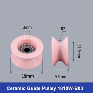 Ruedas guía de cerámica de 18*9.8mm para trefilado con larga vida útil, certificadas ISO9001:2008, OEM Sen Guang - Product Image 2