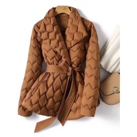 Manteau en duvet et coton tendance automne-hiver 2026, vêtements pour femmes grandes tailles, veste en coton cintrée à la taille, vestes polyvalentes