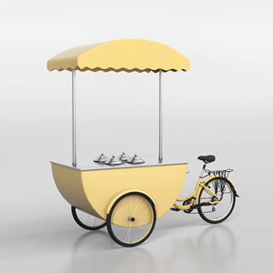 รถเข็นขายอาหารสแตนเลสเสริมไฟเบอร์กลาสแบบปรับแต่งได้ สำหรับขายกาแฟ ไอศกรีม อาหารจานด่วน ขนมหวาน พร้อมแผงควบคุมอิเล็กทรอนิกส์สำหรับขายของกลางแจ้ง - Product Image 4