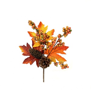 Handmade Artificial Flowers Wreath for Christmas Fall Harvest Graduation Mother's Day Decor Pumpkin Maple Leaf <strong>Acorn</strong> - Product Image 1